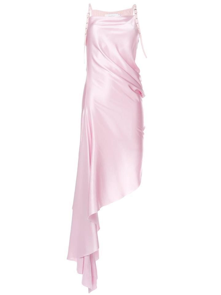 Marques'almeida Buckle Strap Asymmetric Dress - Pink & Purple