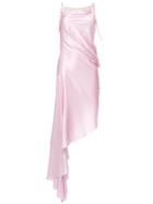Marques'almeida Buckle Strap Asymmetric Dress - Pink & Purple