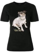 Versace Embellished Dog T-shirt - Black