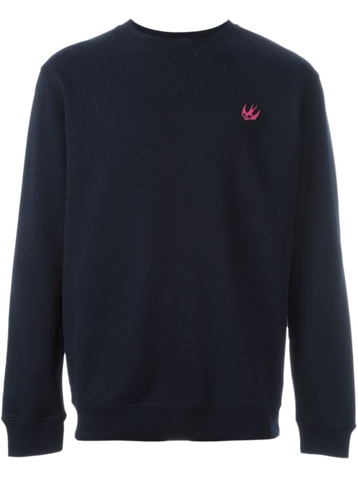 Mcq Alexander Mcqueen 'swallow' Sweatshirt, Men's, Size: Small, Blue, Cotton/polyester