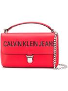 Calvin Klein Jeans Sculpted Flap Shoulder Bag - Red