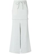 Lilly Sarti - Front Slit Maxi Skirt - Women - Cotton/polyester - 42, Grey, Cotton/polyester