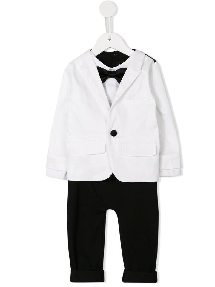 Dsquared2 Kids - Tuxedo Romper - Kids - Cotton/spandex/elastane - 24 Mth, Black
