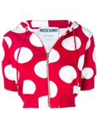 Moschino Polka Dot Cropped Hoodie - Red