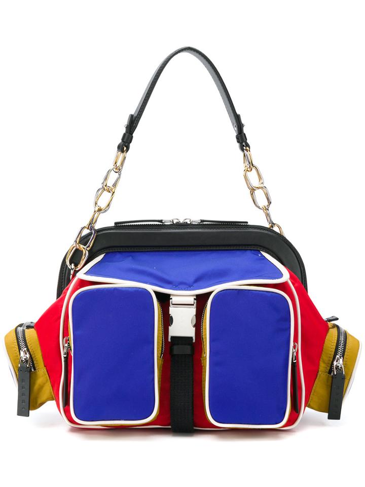 Marni Colourblock Shoulder Bag - Blue