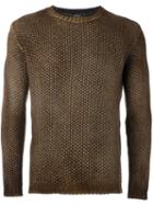 Avant Toi Faded Pullover, Men's, Size: Small, Brown, Cashmere/merino