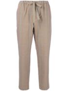 Erika Cavallini Cropped Checked Trousers - Nude & Neutrals