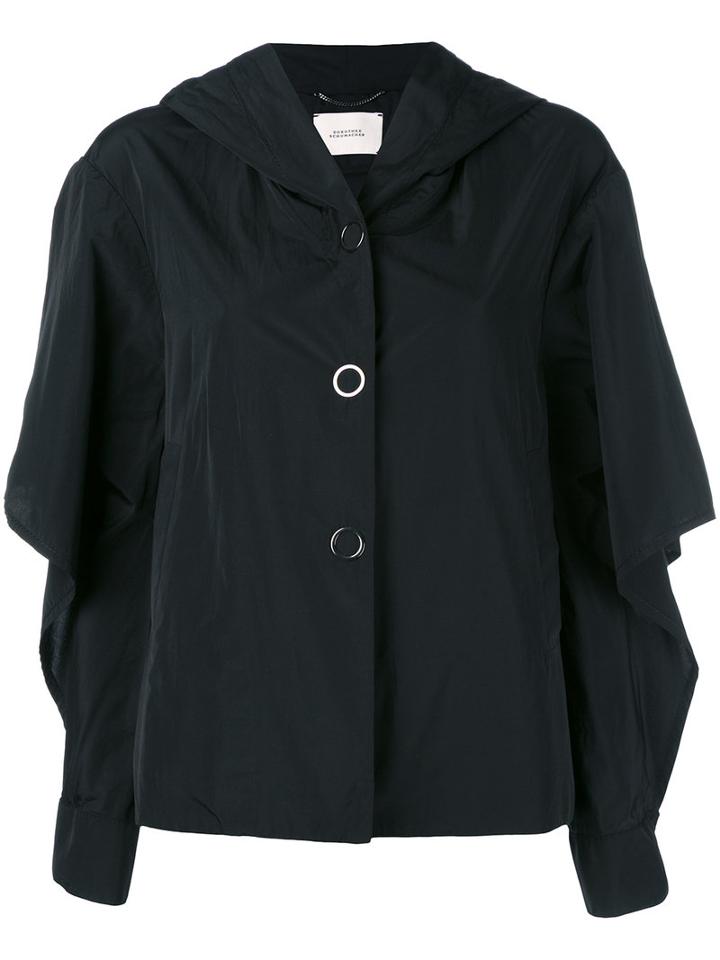 Dorothee Schumacher - Cut-out Cape Jacket - Women - Cotton/polyester - 3, Black, Cotton/polyester