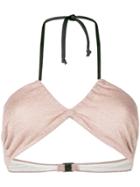 Circus Hotel Lamé Bikini Top - Pink