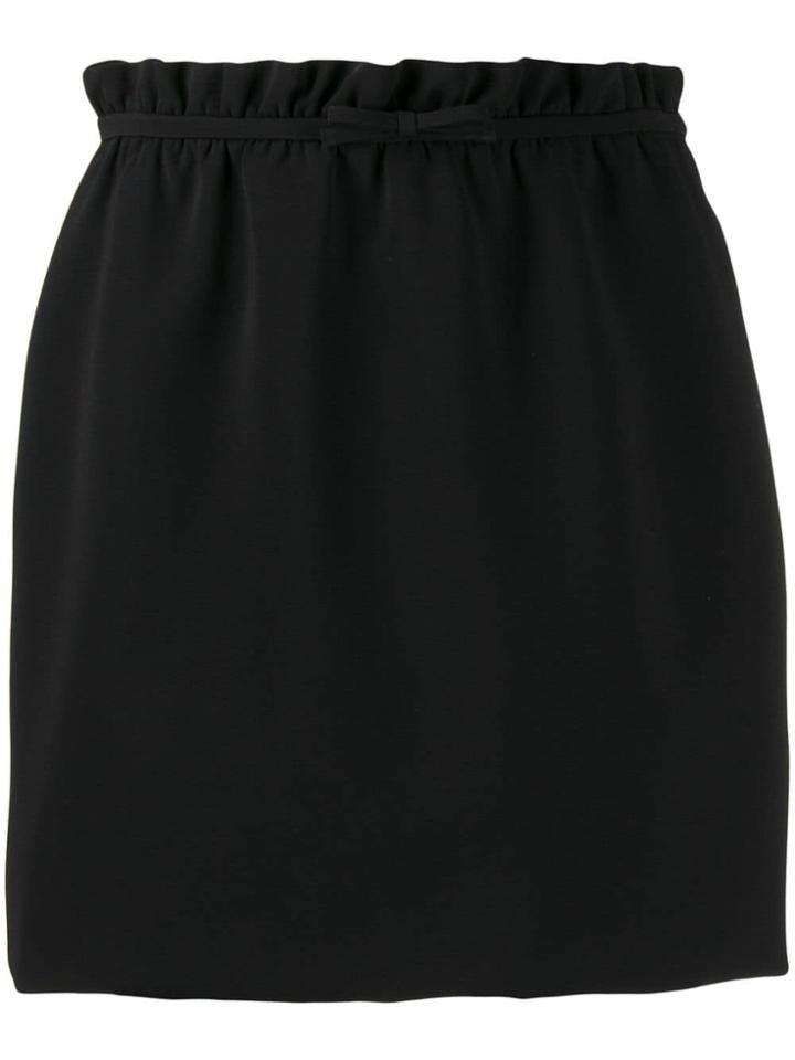 Miu Miu Ruched Waist Skirt - Black