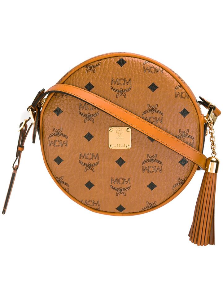 Mcm Medium Tambourine Crossbody Bag - Brown