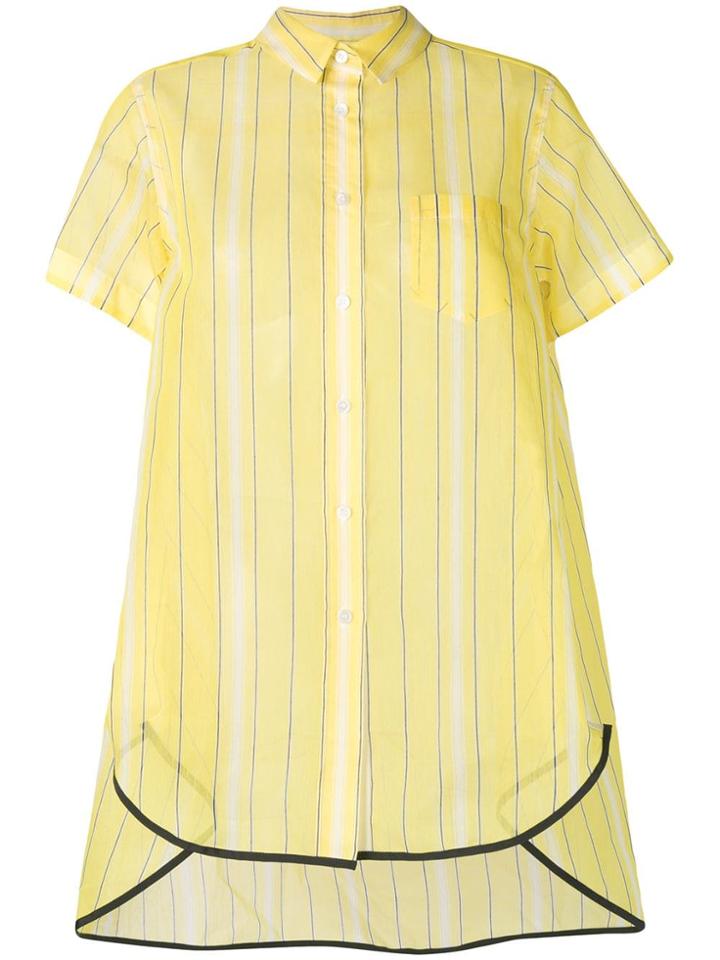 Sacai Striped Loose-fit Shirt - Yellow