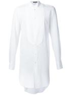 Ann Demeulemeester Ribbed Long Shirt, Men's, Size: Medium, White, Cotton