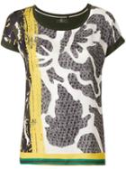 Luisa Cerano - Printed T-shirt - Women - Polyester - 44, Green, Polyester