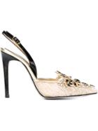 Rene Caovilla Embellished Lace Pumps
