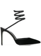 René Caovilla Embellished Ankle Pumps - Black