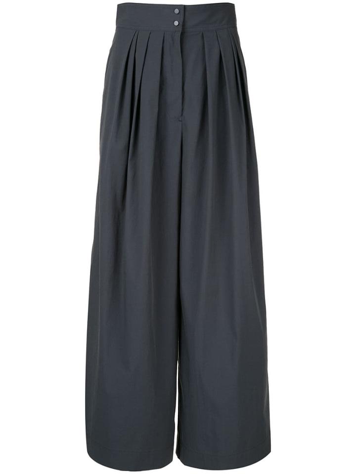 Des Prés High Waisted Palazzo Pants - Grey