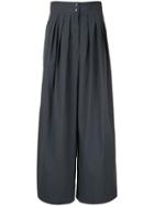 Des Prés High Waisted Palazzo Pants - Grey