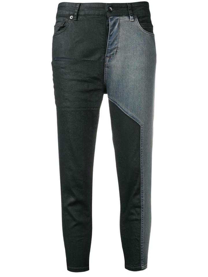 Rick Owens Drkshdw Two Tone Skinny Jeans - Black