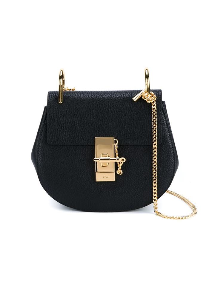 Chloé Mini 'drew' Shoulder Bag, Women's, Black, Lamb Skin/suede/metal (other)