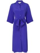 Dvf Diane Von Furstenberg Belted Shirt Dress - Pink & Purple