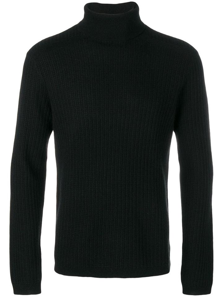 Theory Roll Neck Knitted Sweater - Black
