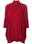 Mm6 Maison Margiela Oversized Shirt, Women's, Size: S, Red, Polyester