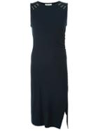 Michael Michael Kors Eyelet Detail Sheath Dress, Women's, Size: Xl, Blue, Polyester/spandex/elastane
