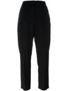Mm6 Maison Margiela Cropped Trousers, Women's, Size: 42, Black, Viscose/wool