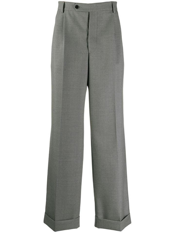 Msgm Straight Leg Loose-fit Trousers - Grey