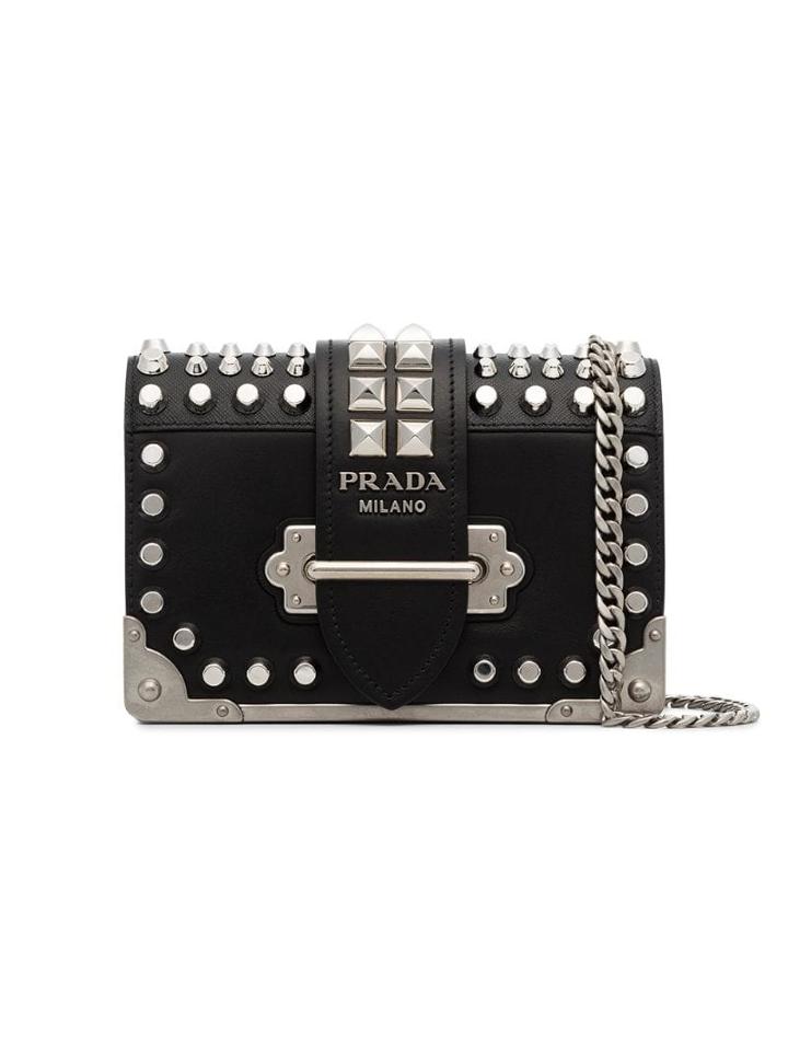 Prada Black Cahier Small Leather Cross-body Bag