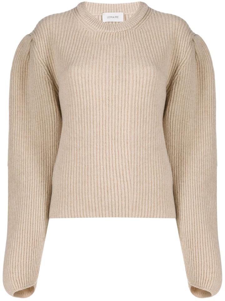 Lemaire Pleated Shoulders Jumper - Neutrals