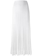 Oscar De La Renta - Pleated Skirt - Women - Silk/polyester/spandex/elastane/viscose - L, White, Silk/polyester/spandex/elastane/viscose