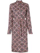 A.p.c. Floral Print Shirt Dress - Blue