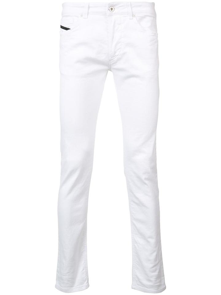 Diesel Black Gold - Denim Five Pocket Jeans - Men - Cotton/polyester/spandex/elastane - 34, White, Cotton/polyester/spandex/elastane