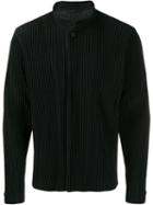Homme Plissé Issey Miyake Pleated Fitted Jacket - Black