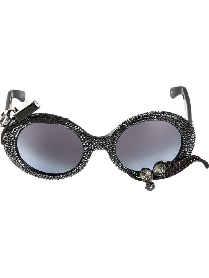 A-morir Embellished Oversized Sunglasses, Adult Unisex, Acetate/crystal