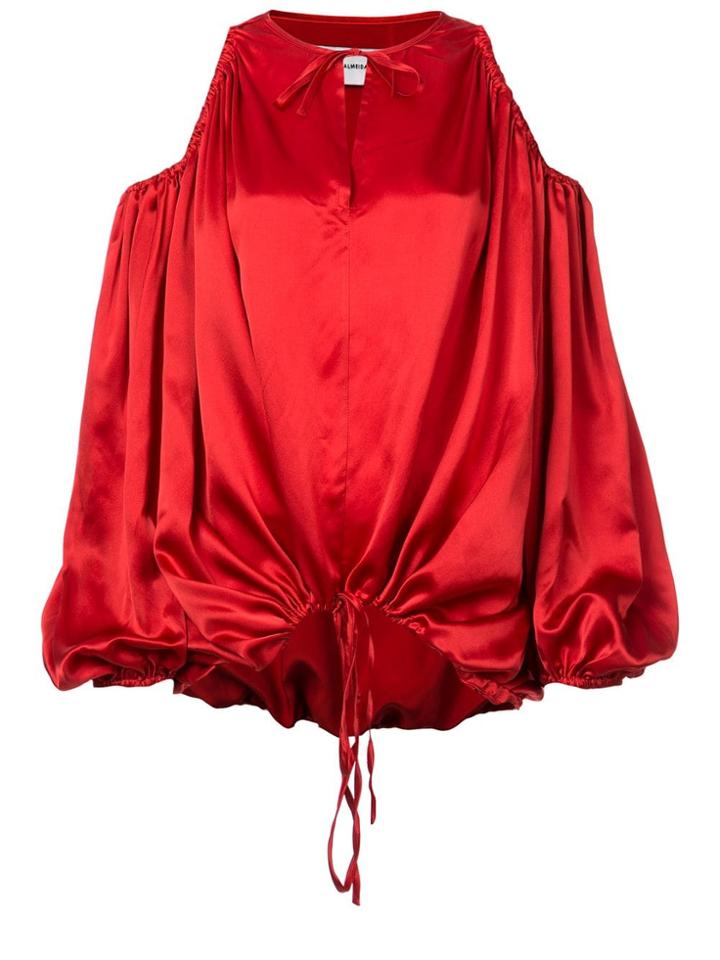Marques'almeida Cut-out Shoulder Blouse - Red