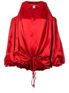 Marques'almeida Cut-out Shoulder Blouse - Red