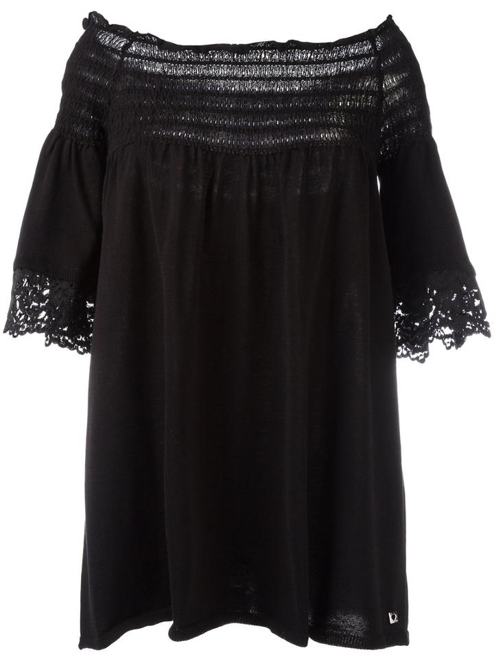 Twin-set Off-shoulder Blouse, Women's, Size: 44, Black, Cotton