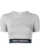 Paco Rabanne Bodyline Cropped T-shirt - Grey