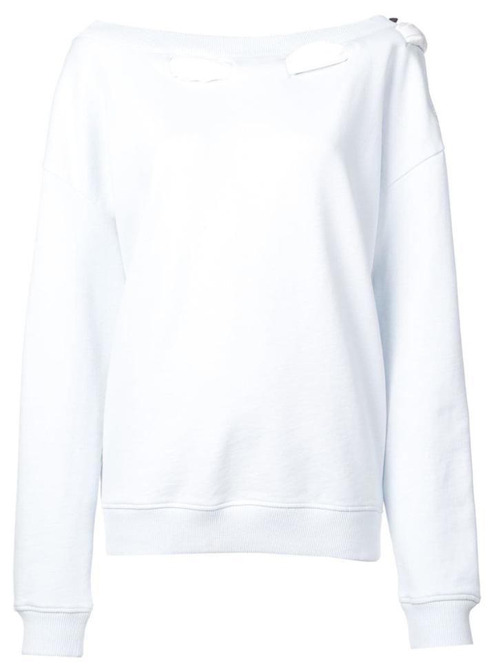 Y / Project Woven Neck Detail Sweatshirt - Blue