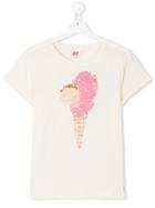 American Outfitters Kids Teen Sequin Ice-cream T-shirt - Nude &