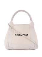 Balenciaga Navy Cabas Xs Tote Bag - Neutrals