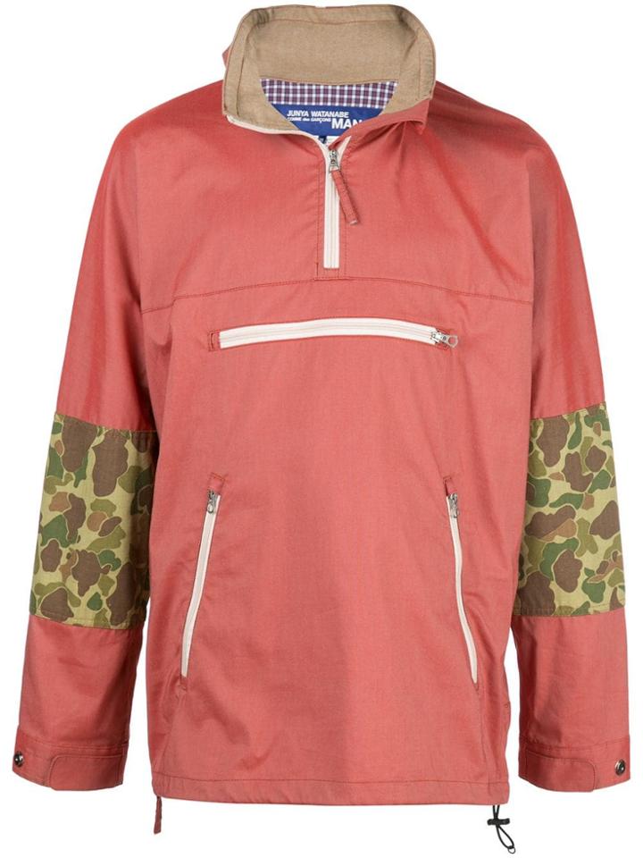 Junya Watanabe Man Camouflage Print Detail Jacket - Red