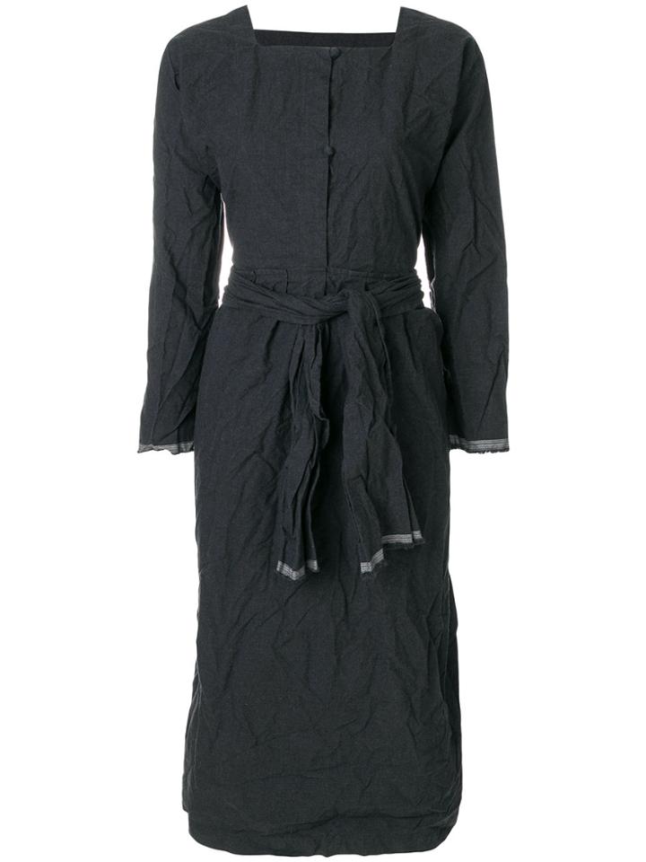 Daniela Gregis Square Neck Dress - Grey