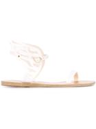 Ancient Greek Sandals Ikaria Wings Sandals, Women's, Size: 40, White, Calf Leather/leather/rubber