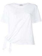 Saint Laurent Tie Detail T-shirt, Women's, Size: Large, White, Cotton