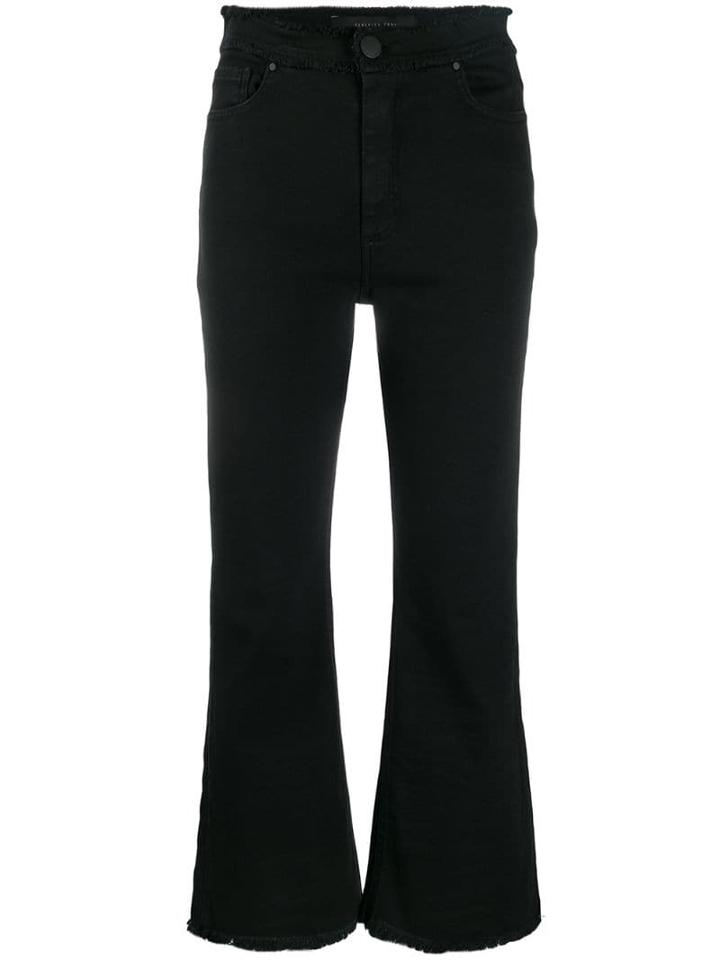 Federica Tosi Distressed Bootcut Jeans - Black