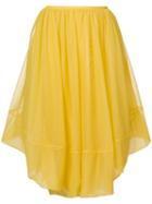 Jil Sander Asymmetric Midi Skirt - Yellow